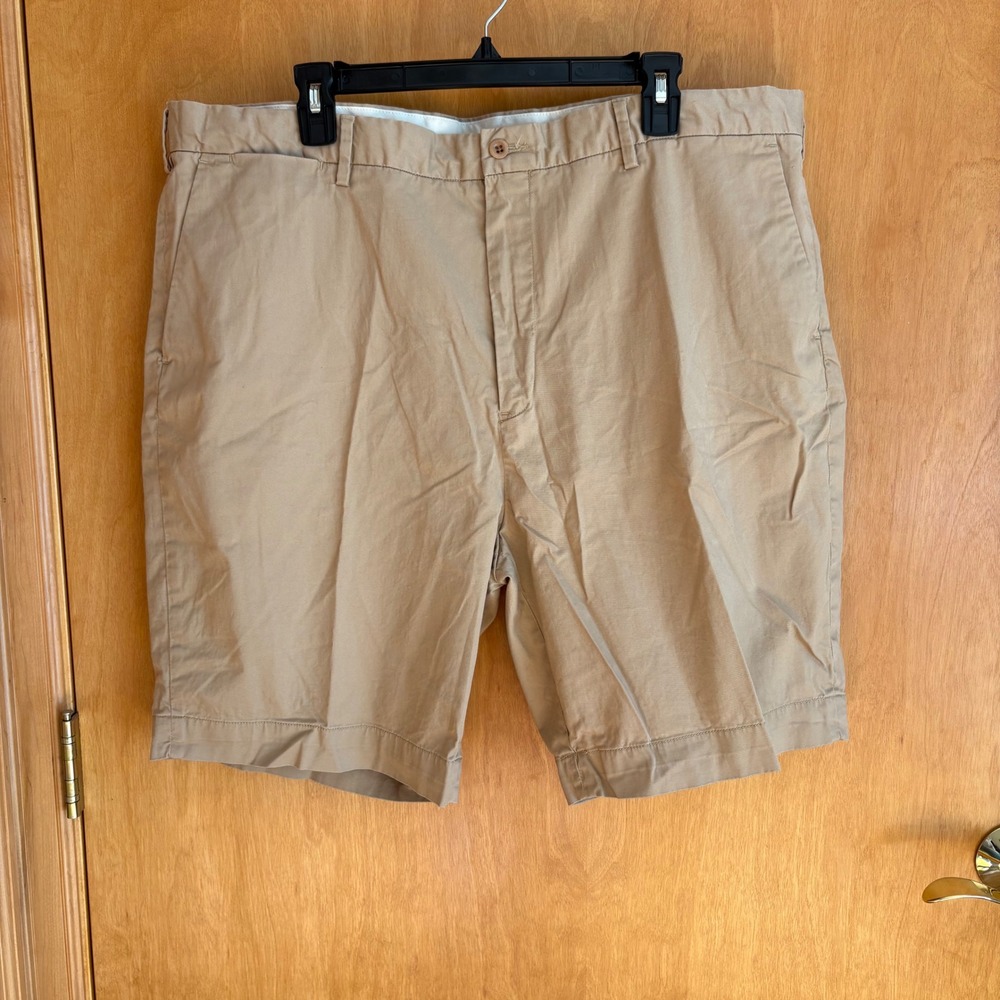 Polo Ralph Lauren Men's Khaki Stretch Classic Flat Front Chino Shorts Size 40
